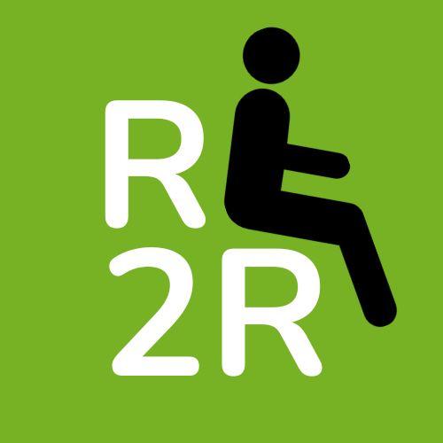 person sitting on the letters R2R